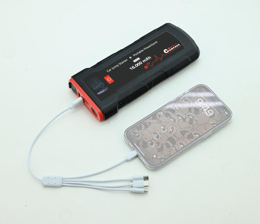 Powerbanka s Jump Starter COMPASS 16.000mAh 2000A