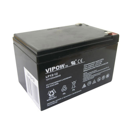 Baterie olověná 12V 12Ah VIPOW BAT0216