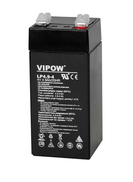 Baterie olověná 4V 4.9Ah VIPOW BAT0271