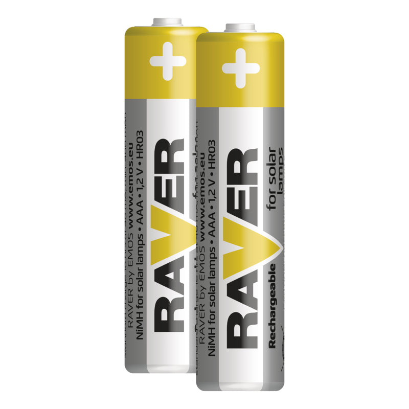 Baterie AAA (R03) nabíjecí 1,2V/400mAh RAVER solar 2ks