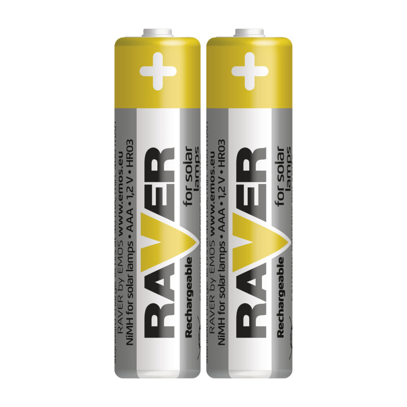 Baterie AAA (R03) nabíjecí 1,2V/400mAh RAVER solar 2ks