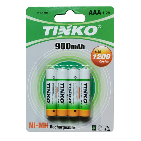 Baterie AAA (R03) nabíjecí 1,2V/900mAh TINKO NiMH  4ks