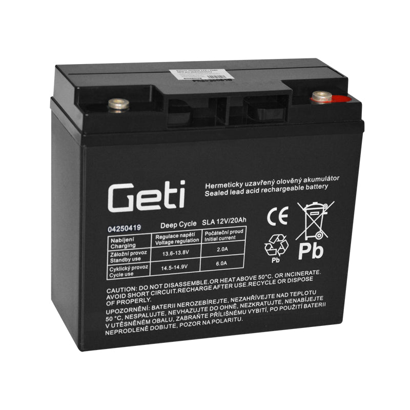 Baterie olověná 12V  20Ah GETI
