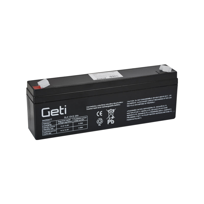 Baterie olověná 12V   2.3Ah GETI