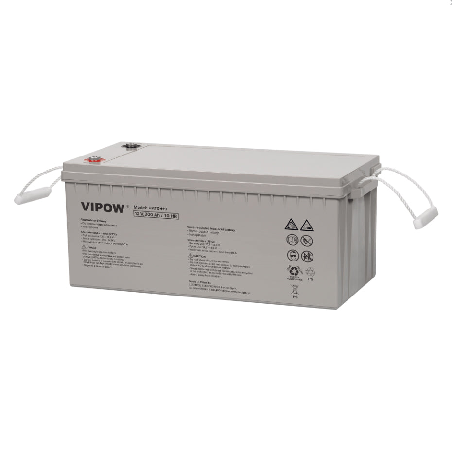 Baterie olověná 12V 200Ah VIPOW BAT0419