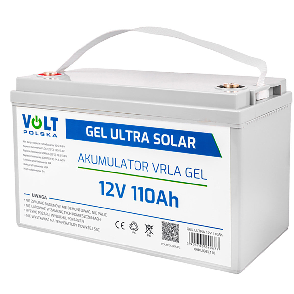 Baterie gelová 12V 110Ah V-PRO ULTRA SOLAR DEEP CYCLE