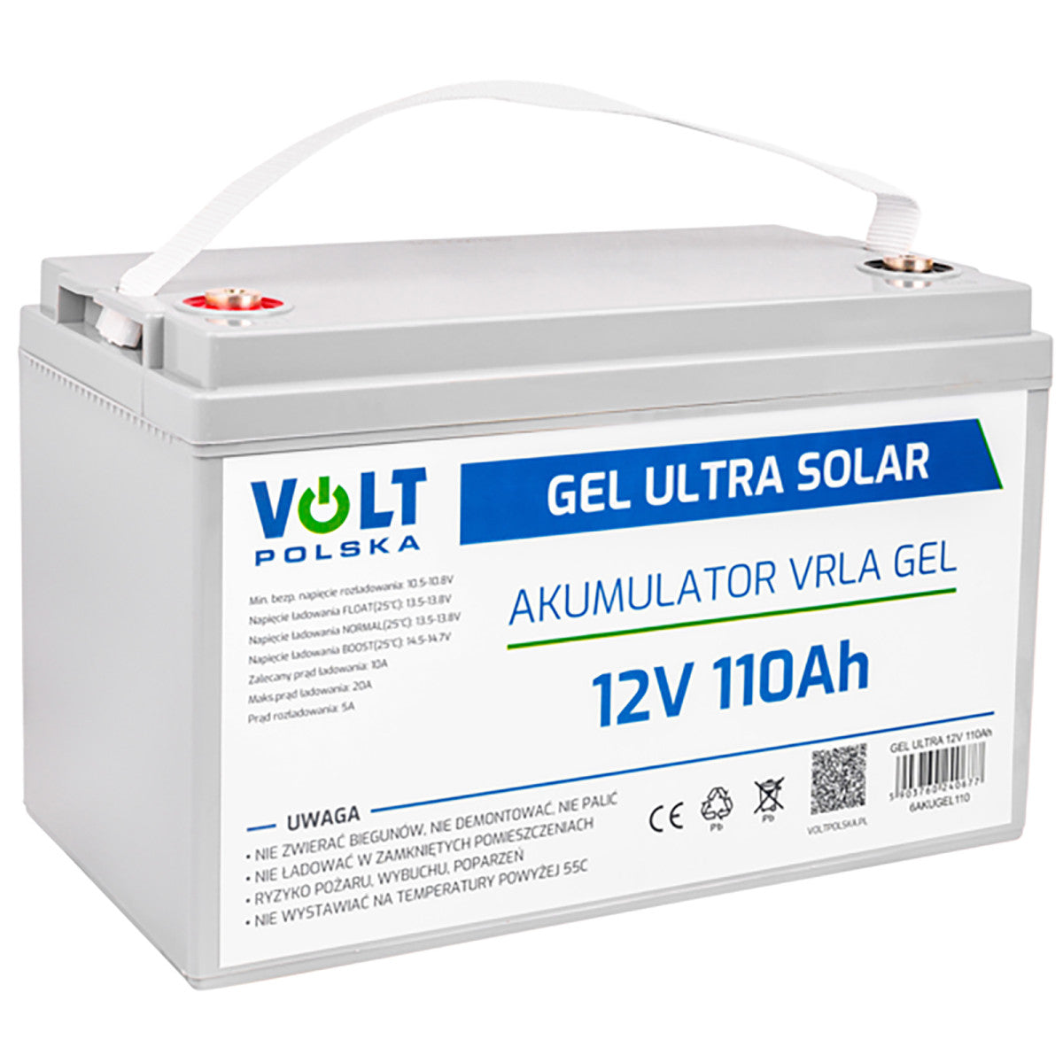 Baterie gelová 12V 110Ah V-PRO ULTRA SOLAR DEEP CYCLE