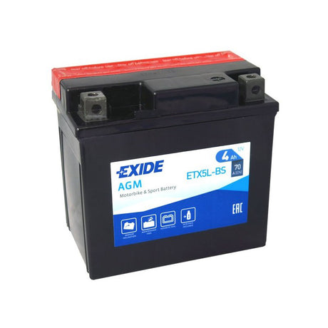 Baterie motocyklová 12V/4Ah EXIDE ETX5L-BS