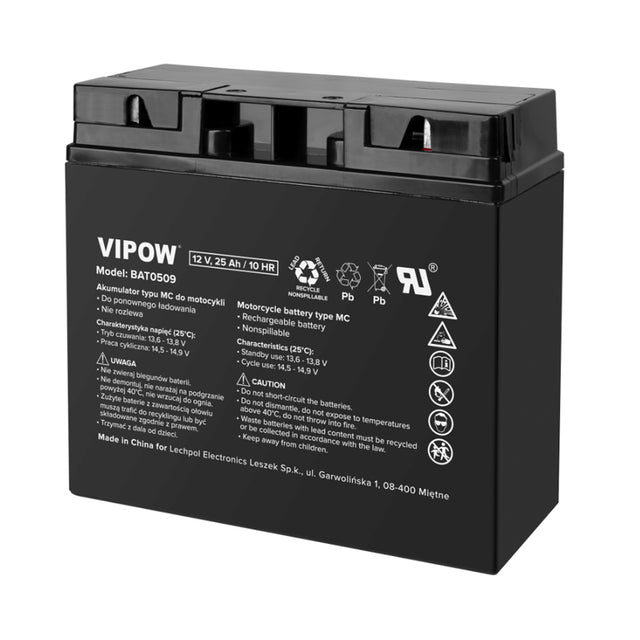 Baterie motocyklová 12V 25Ah VIPOW