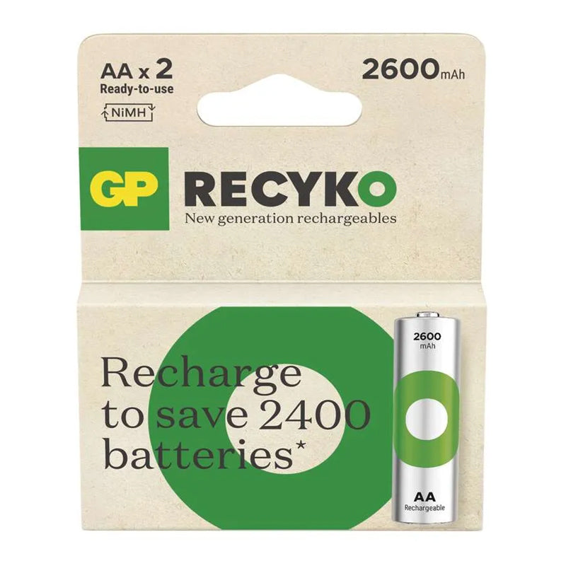 Baterie AA (R6) nabíjecí 1,2V/2600mAh GP Recyko 2ks