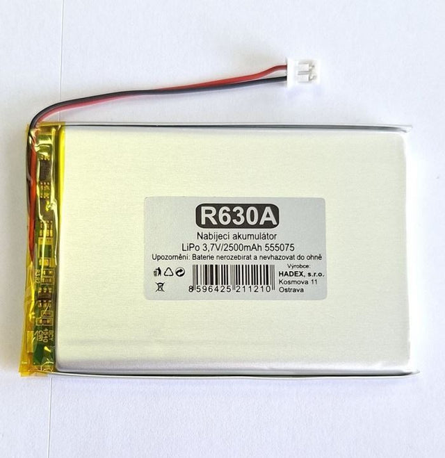 Baterie nabíjecí LiPo 3,7V/2500mAh 555075 HADEX