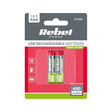 Baterie AAA (R03) nabíjecí 1,2V/400mAh REBEL 2ks / blistr BAT2015