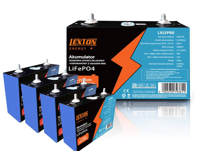 Baterie LiFePO4 LEXTON 3,2V/ 90Ah 288Wh