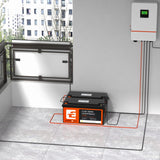 LiFePO4 baterie pro solární systémy 12,8V 200Ah TE12200 LITHTECH Bluetooth, BMS, IP66