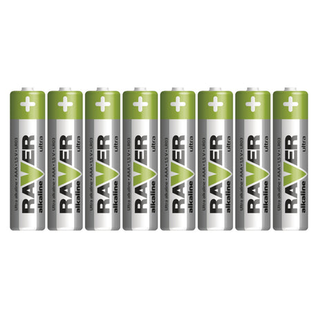 Baterie AAA (R03) alkalická RAVER  8ks