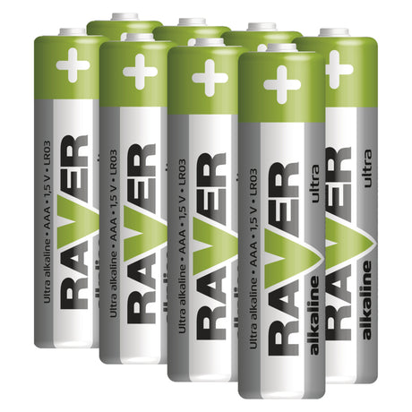 Baterie AAA (R03) alkalická RAVER  8ks