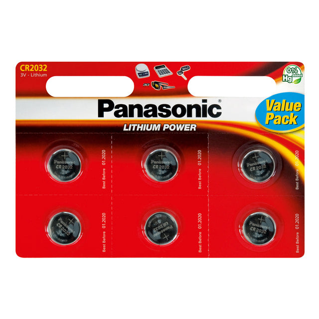 Baterie CR2032 PANASONIC lithiová 6ks / blistr
