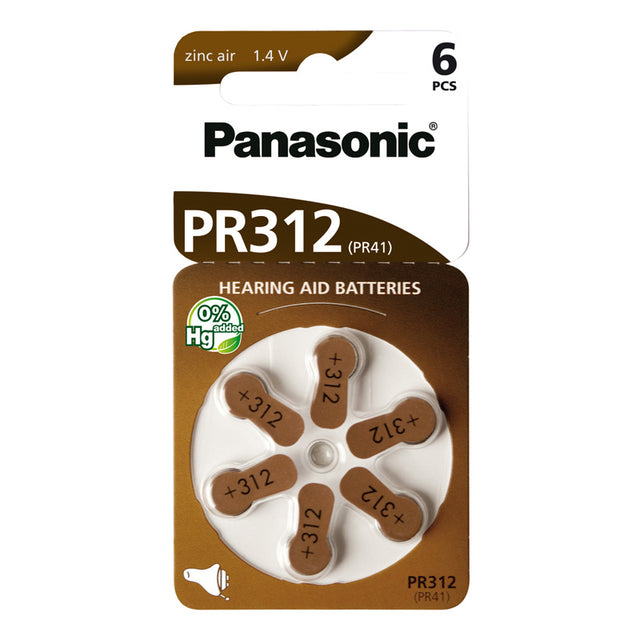 Baterie PANASONIC AZ312/V312/PR312 6ks / blistr