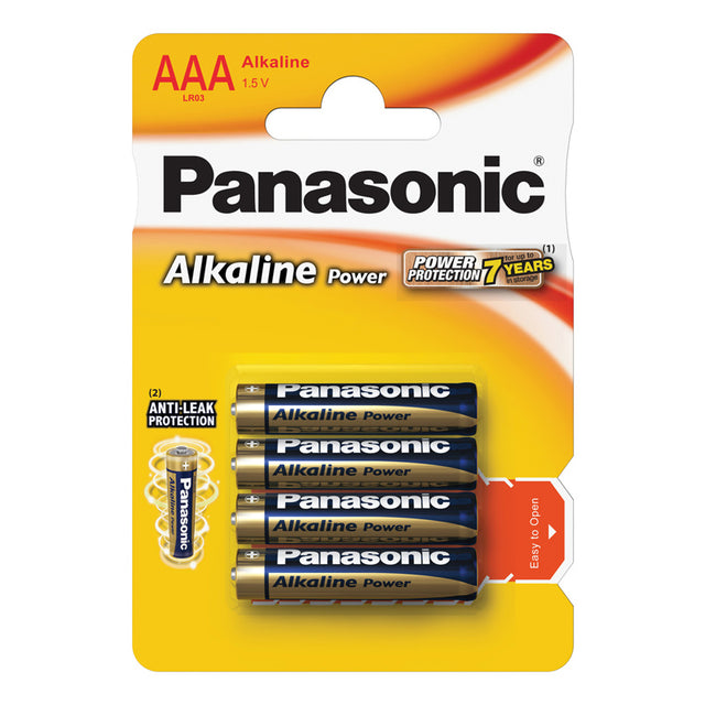 Baterie AAA (R03) alkalická PANASONIC Alkaline Power 4ks / blistr