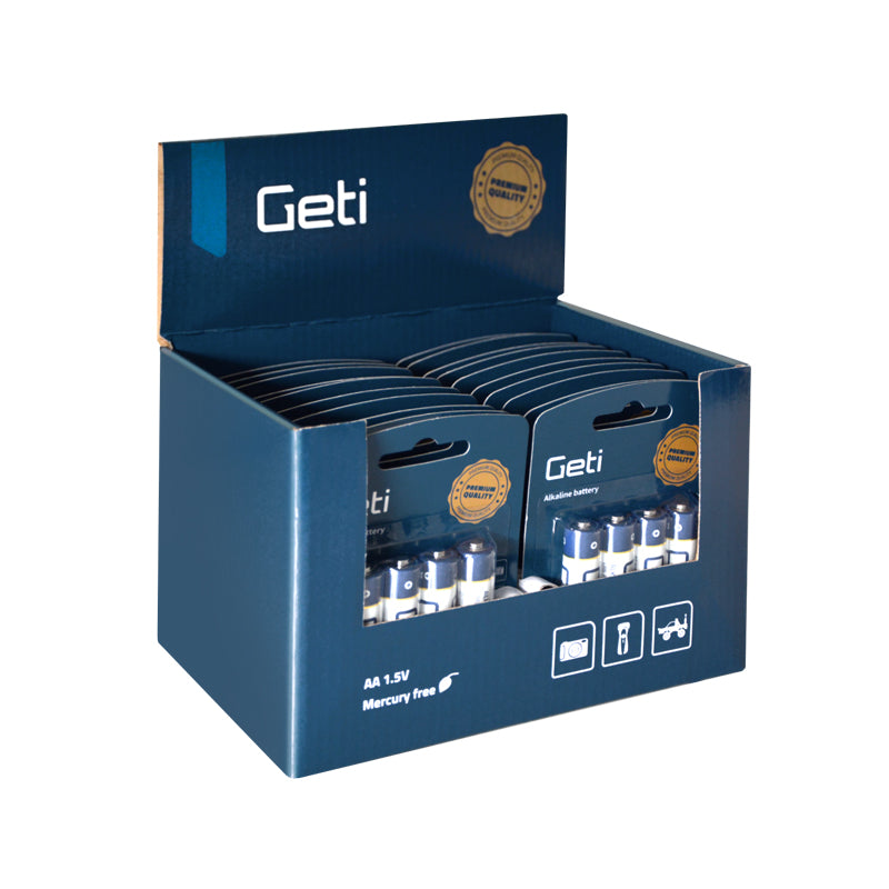 Baterie AA (LR6) alkalická GETI 1,5V Blistr 4ks