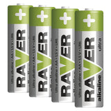 Baterie AA (R6) alkalická RAVER  4ks