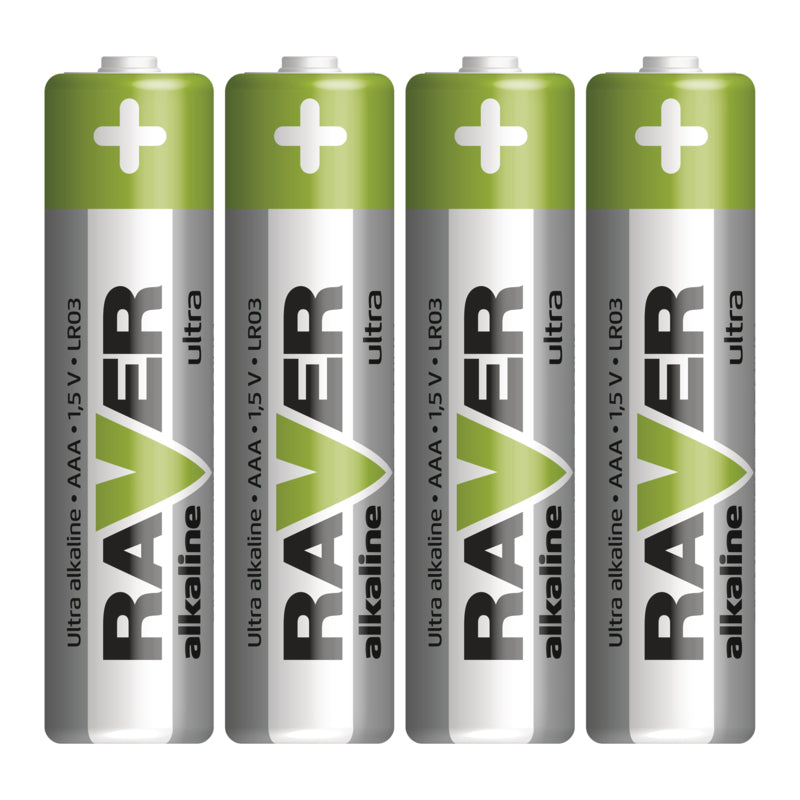 Baterie AAA (R03) alkalická RAVER  4ks