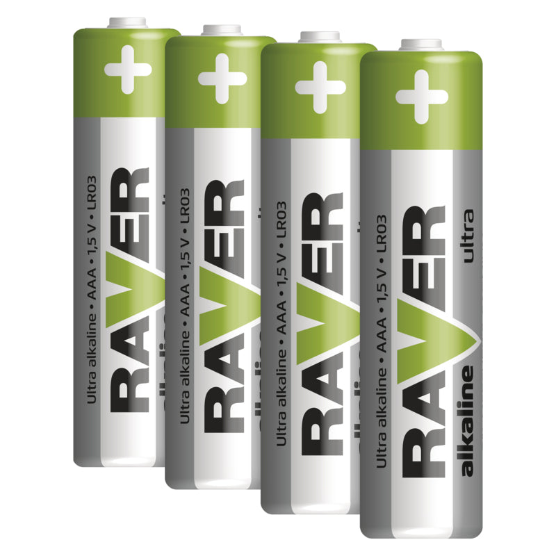 Baterie AAA (R03) alkalická RAVER  4ks