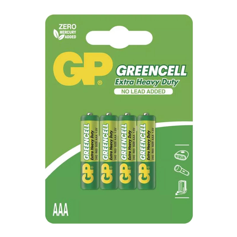 Baterie AAA (R03) Zn-Cl GP Greencell 4ks / blistr