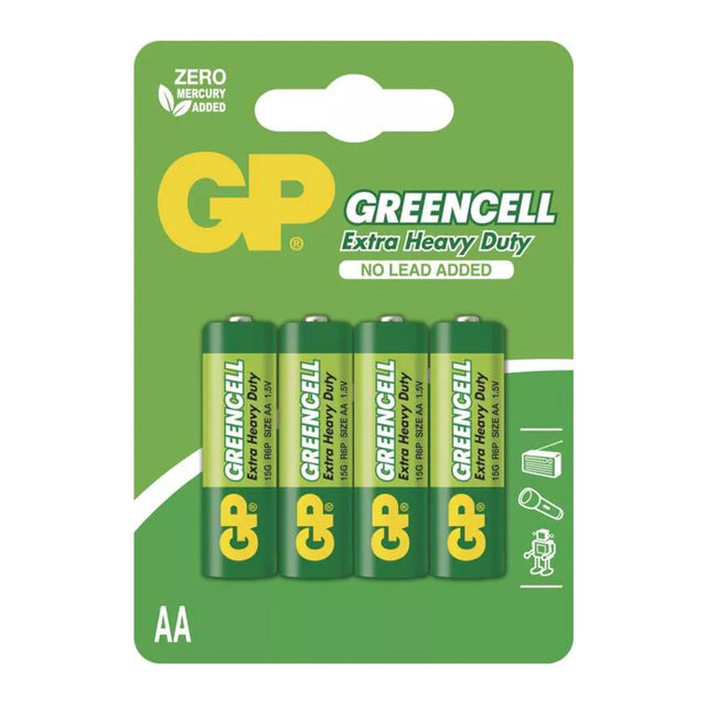 Baterie AA (R6) Zn-Cl GP Greencell 4ks / blistr