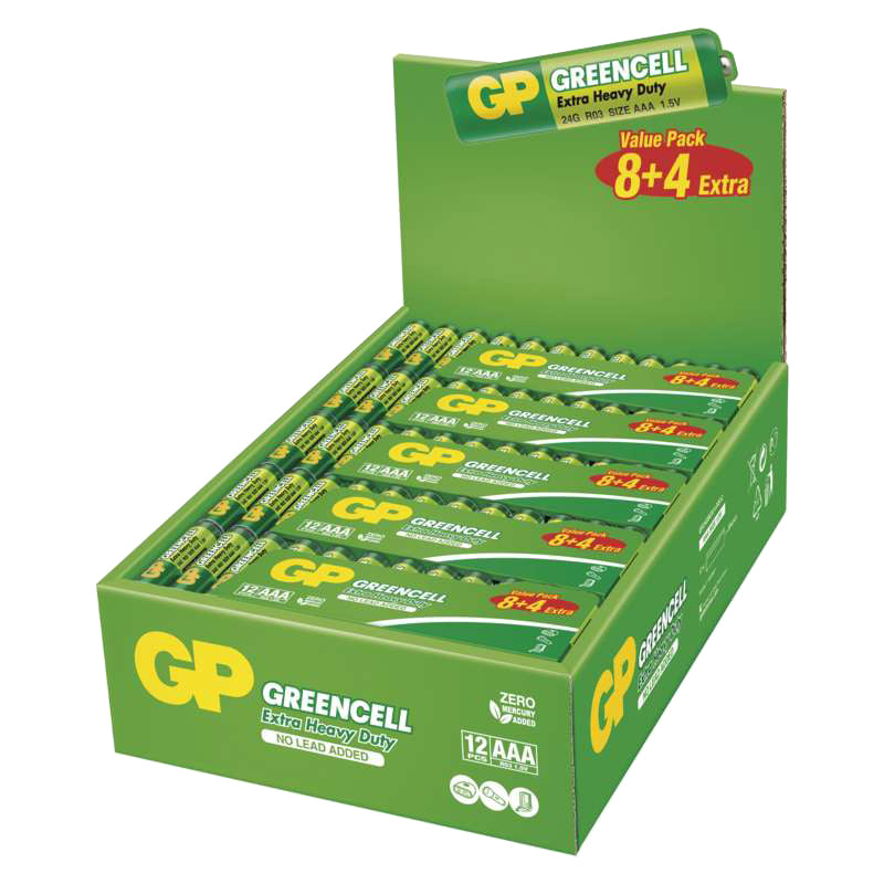 Baterie AAA (R03) Zn-Cl GP Greencell  12ks