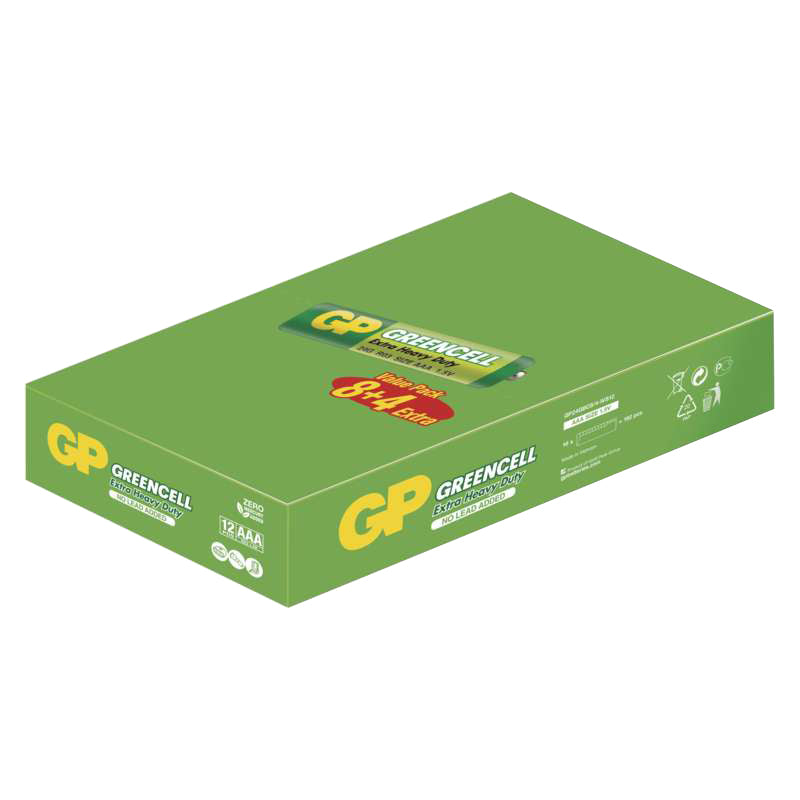 Baterie AAA (R03) Zn-Cl GP Greencell  12ks