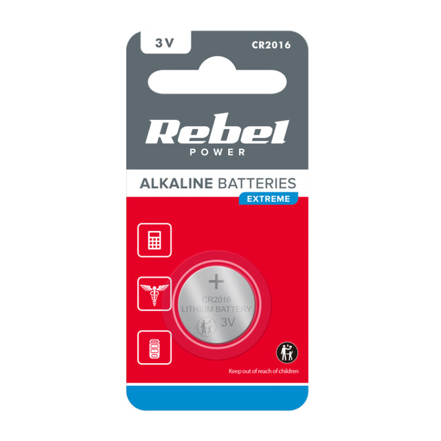 Baterie CR2016 REBEL Extreme 1ks / blistr BAT0194