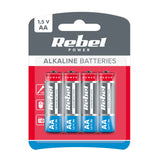 Baterie AA (R6) alkalická REBEL Alkaline Power 4ks / blistr BAT0061B