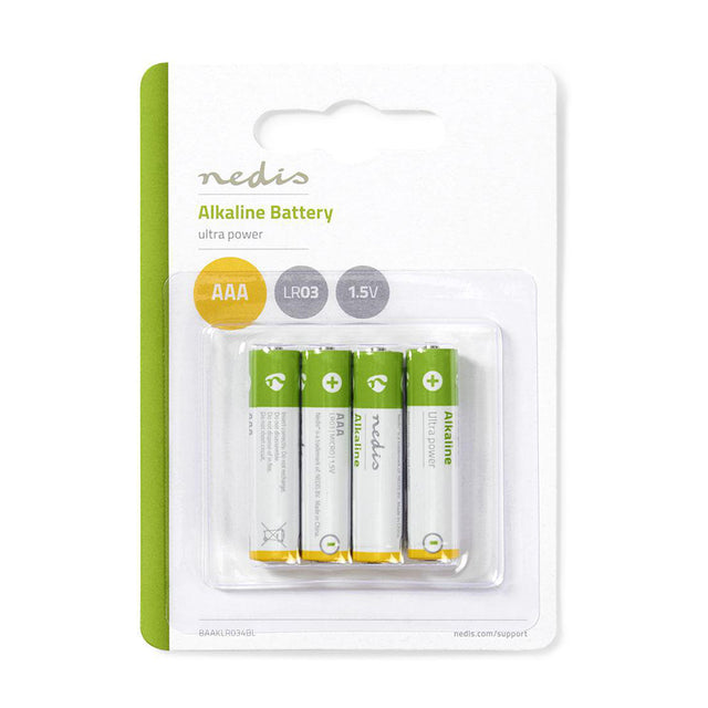 Baterie AAA (LR03) alkalická NEDIS BAAKLR034BL 4ks / blistr
