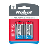 Baterie C (R14) alkalická REBEL Alkaline Power 2ks / blistr BAT0063B