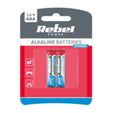 Baterie AAA (R03) alkalická REBEL EXTREME Alkaline Power 2ks / blistr BAT0090B
