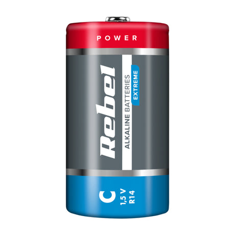 Baterie C (R14) alkalická REBEL EXTREME Alkaline Power 2ks / blistr BAT0093B