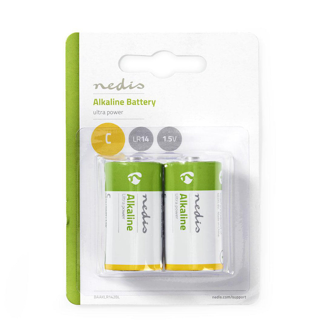 Baterie C (LR14) alkalická NEDIS BAAKLR142BL 2ks / blistr