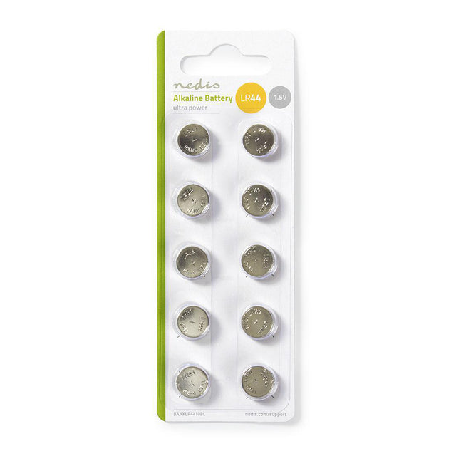 Baterie LR44 (AG13) alkalická NEDIS BAAKLR4410BL 10ks / blistr