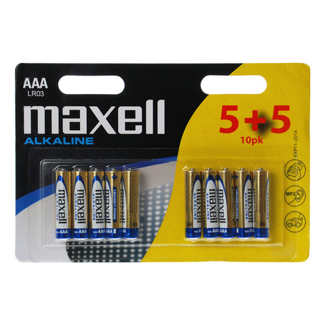 Baterie AAA (R03) alkalická MAXELL 10ks / blistr