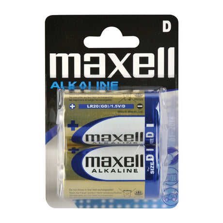 Baterie D (LR20) alkalická MAXELL 2ks / blistr