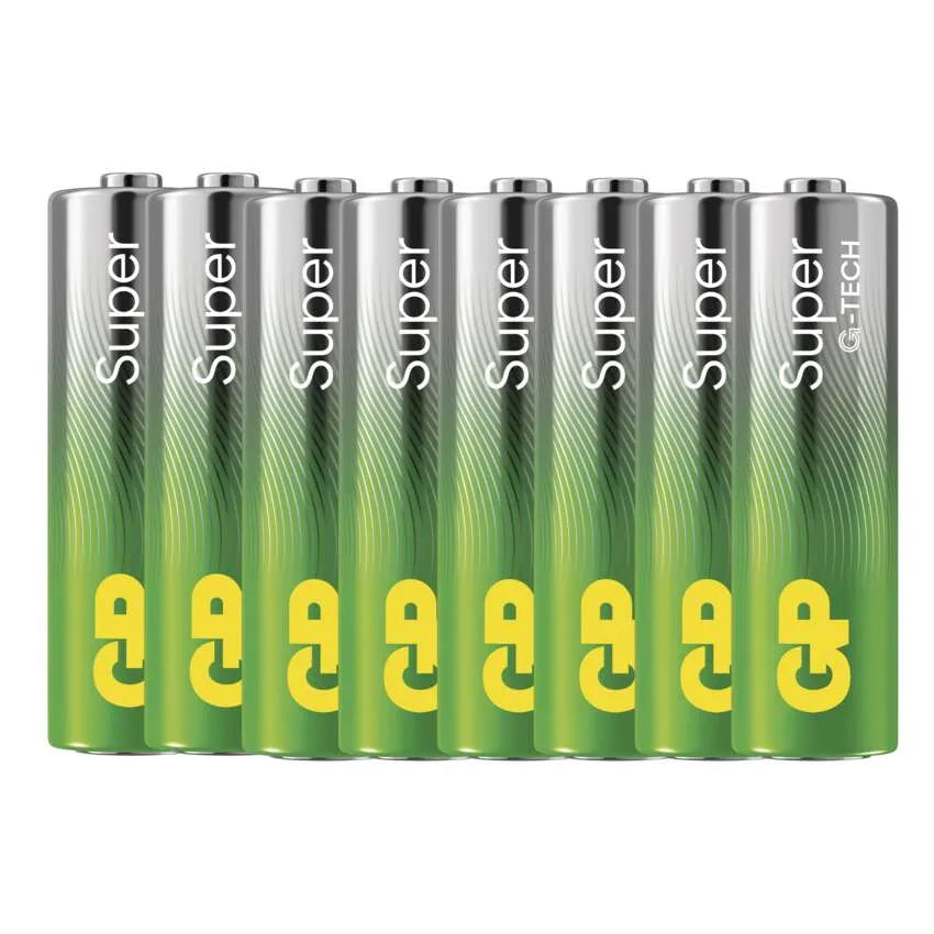 Baterie AA (R6) alkalická GP Super 8ks