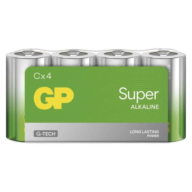 Baterie C (R14) alkalická GP Super 4ks / shrink