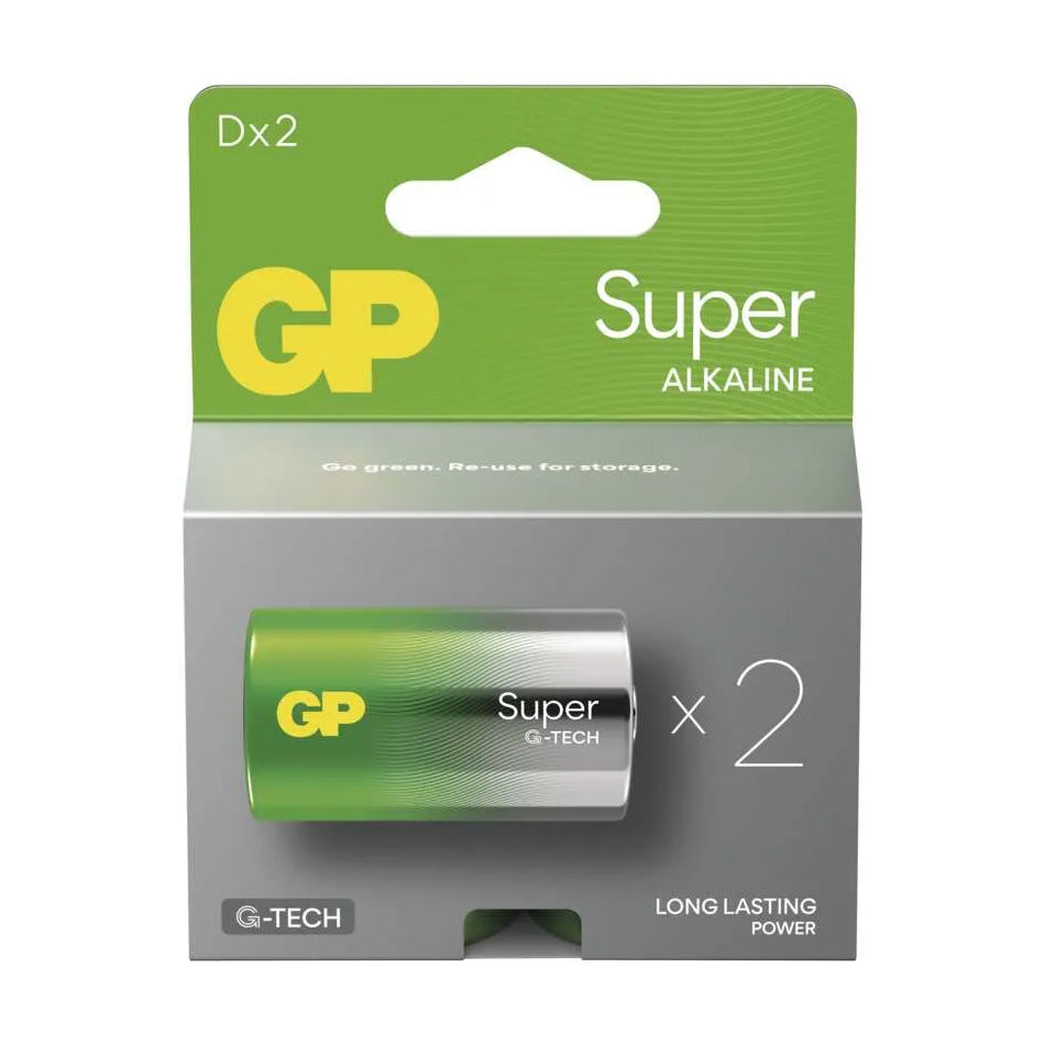 Baterie D (R20) alkalická GP Super 2ks