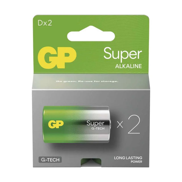 Baterie D (R20) alkalická GP Super 2ks