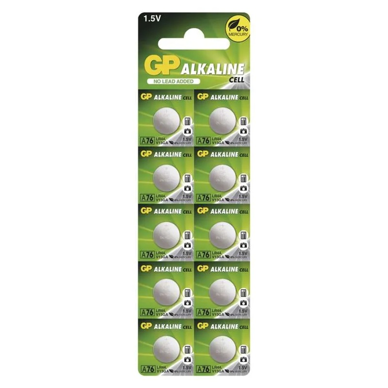 Baterie A76F (LR44) GP alkalická 10ks