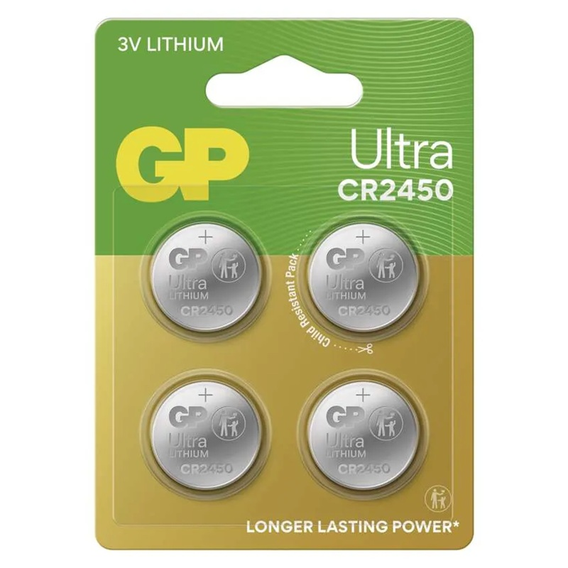 Baterie CR2450 GP Ultra lithiová 4ks
