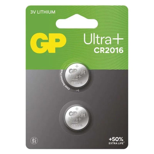 Baterie CR2016 GP Ultra Plus lithiová 2ks