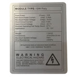 Solární panel 12V/10W polykrystalický