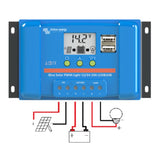 Solární regulátor PWM Victron Energy 5A LCD a USB 12V/24V